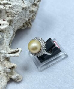 ring south sea pearl light gold color