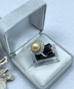 ring south sea pearl light gold color
