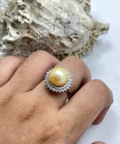 ring south sea pearl light gold color