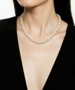 kalung fresh water pearls super peach color