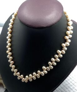 kalung fresh water pearls super peach color