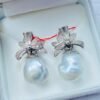 anting south sea pearls baroque silver color